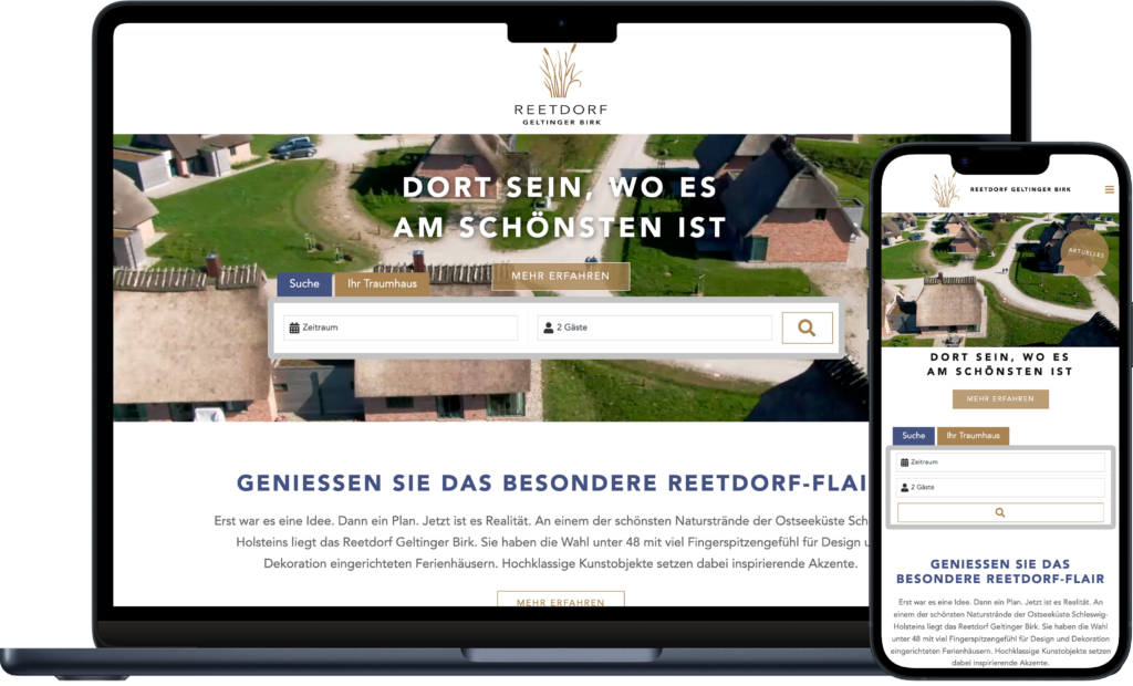 Anschauungsbeispiel Website Reetdorf